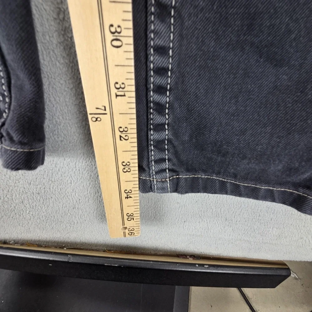 Vintage Levis Blue Star Jeans Mens Gray Slim Charcoal Wash Engineered Fits 28x34